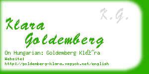 klara goldemberg business card